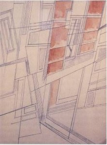 Figure 4: Wyndham Lewis, Composition III (1914-15). Estate of Mrs G.A. Wyndham Lewis. By permission.