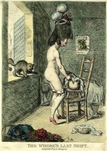 Gillray, The whore’s last shift (1779)